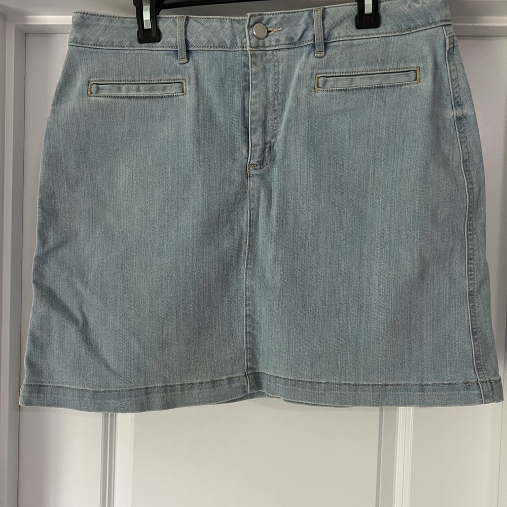 LOFT Light Blue Denim Skirt